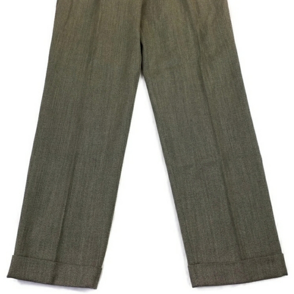 Giorgio's Of Palm Beach Green Micro-Stripe Wool Dress Pants Womens Size 6 - Picture 11 of 14